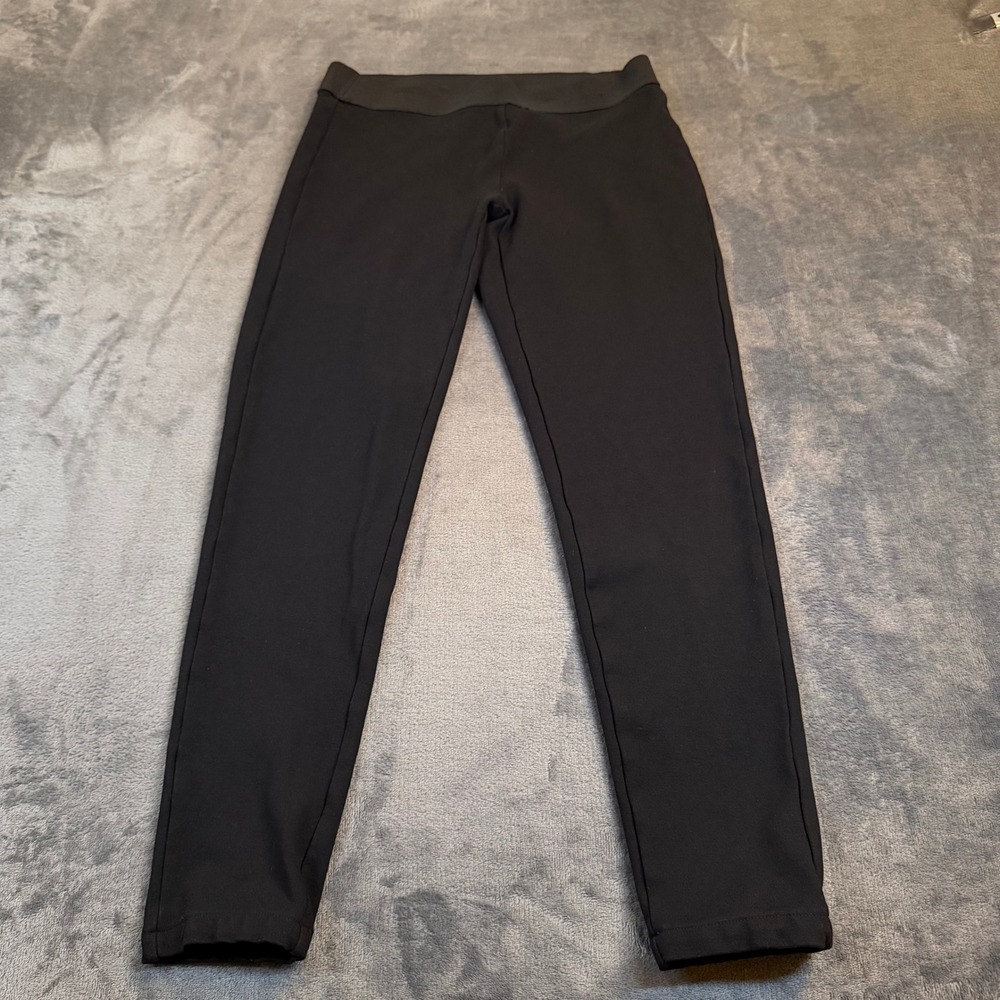 Ann‎ Taylor Ponte Leggings Womens Medium Black Stretch Pull On Slim Fit